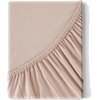 Prześcieradło EUROFIRANY Classic Jersey 220 X 200 cm Beżowy Z gumką Tak