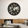 Zegar ścienny EUROFIRANY 423228 60 cm Czarny Materiał wykonania Metal