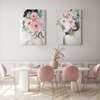 Obraz EUROFIRANY 461A 70 x 100 cm Różowy Motyw Kwiaty