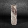 Wazon EUROFIRANY Rosina 12 x 40 cm Kremowy Materiał Glinka ceramiczna