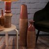 Wazon EUROFIRANY Elda 02 402750 16 x 22 cm Czerwony Materiał Glinka ceramiczna