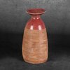 Wazon EUROFIRANY Elda 03 402751 17 x 31 cm Czerwony Materiał Glinka ceramiczna