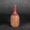 Wazon EUROFIRANY Elda 05 402753 12 x 29 cm Czerwony Materiał Glinka ceramiczna