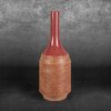 Wazon EUROFIRANY Elda 07 402755 16 x 48 cm Czerwony Materiał Glinka ceramiczna
