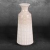 Wazon EUROFIRANY Edna 06 16 x 40 cm Kremowy Materiał Glinka ceramiczna