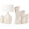 Wazon EUROFIRANY Liza 14 x 29 cm Kremowy Materiał Glinka ceramiczna