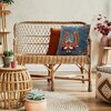 Poszewka EUROFIRANY Len 11 45 x 45 cm Turkusowy Wzór Ornament