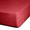 Prześcieradło EUROFIRANY Design 91 Frotte 140 x 200 cm Czerwony Materiał Bawełna