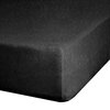 Prześcieradło EUROFIRANY Design 91 Frotte 180 x 200 cm Czarny Materiał Bawełna