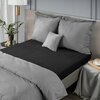 Prześcieradło EUROFIRANY Design 91 Frotte 220 x 200 cm Czarny Nieprzemakalne Nie
