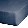 Prześcieradło EUROFIRANY Frotte D91 220 x 200 cm Granatowy Z gumką Tak