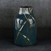 Wazon EUROFIRANY Teo 14 x 22 cm Turkusowy Materiał Glinka ceramiczna