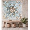 Obraz EUROFIRANY Oraments 486A 80 x 80 cm Niebieski Motyw Ornament