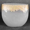 Wazon EUROFIRANY IRIS 28 x 11 x 25 cm Srebrno-złoty Materiał Szkło