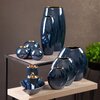 Wazon EUROFIRANY Amora 1 13 x 9 x 25 cm Granatowy Kolor Granatowy