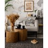 Wazon EUROFIRANY Grace 25 x 17 cm Biało-brązowy Materiał Szkło
