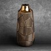 Wazon EUROFIRANY Emmi 13 x 30 cm Czarny Materiał Glinka ceramiczna