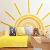Poszewka EUROFIRANY Kids 45 x 45 cm Popielato-biały Wzór Dziecięcy