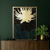 Obraz EUROFIRANY 484A 53 x 73 Zielony Motyw Kwiaty