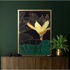 Obraz EUROFIRANY 484C 53 x 73 cm Zielony Pomieszczenie Do salonu