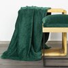 Koc EUROFIRANY Cindy 3 200 x 220 cm Ciemnozielony Materiał Poliester