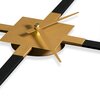 Zegar ścienny EUROFIRANY 24 60 x 60 cm Czarno-złoty Materiał wykonania Metal