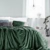 Koc EUROFIRANY Tiffany 150 x 200 cm Ciemnozielony Informacje dodatkowe Prać w temperaturze 30°C