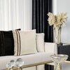 Poszewka EUROFIRANY Velvet 31 45 x 45 cm Kremowy Wzór Pasy