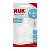 Smoczek NUK First Choice+ M 6-18 m Przezroczysty (2 sztuki) Rodzaj Do butelki