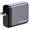 Ładowarka sieciowa VERBATIM GNC-140 GaN 140W + Adapter EU/UK/US Szary Grubość [mm] 31.3