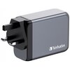 Ładowarka sieciowa VERBATIM GNC-200 GaN 200W + Adapter EU/UK/US Szary Rodzaj złącza USB - 1 szt.