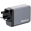 Ładowarka sieciowa VERBATIM GNC-240 GaN 240W  + Adapter EU/UK/US Szary Wysokość [mm] 65