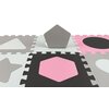 Mata piankowa MILLY MALLY Puzzle Jolly Digits 118.5 x 118.5 x 1.2 cm (25 elementów) Różowo-szary Efekt dźwiękowy Nie