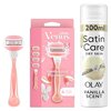 Golarka GILLETTE Venus Comfort Glide + 4 ostrza + Żel do golenia GILLETTE Satin Care Vanilia Scent 200 ml