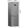 Lodówka BEKO B3RCNA364HXB No Frost 186.5cm Platynowa NeoFrost i AeroFresh, HarvestFresh Funkcje dodatkowe Funkcja ECO