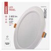 Opakowanie produktu przedstawia oprawę stropową EMOS Rubic ZD1442 w kolorze białym. Na opakowaniu widnieją informacje: "EMOS LED PANEL", "1 800 lm", "IP20", "120°", "18 W", "170 mm", oraz "NEUTRAL WHITE", a także logo "RUBIC ESSENTIAL".