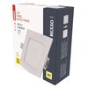 Pudełko produktu "Oprawa stropowa LED EMOS Nexxo ZD2124 Biały" przedstawia panel LED z białą ramką. Na opakowaniu widnieją napisy: "EMOS", "LED PANEL WHITE FRAME", "450 lm", "IP40/IP20", "110°", "7 W", "PROFI", "NEXXO", "3 YEARS", "WARM WHITE".