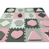 Mata piankowa MILLY MALLY Puzzle Jolly 148 x 148 x 1.2 cm (36 elementów) Różowo-szary Materiał Pianka