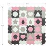 Mata piankowa MILLY MALLY Puzzle Jolly 31.5 x 31.5 cm (36 elementów) Różowo-szary Efekt świetlny Nie