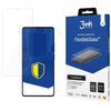 Opakowanie produktu "3mk FlexibleGlass" do telefonu Xiaomi Poco M6 Pro 4G jest niebieskie z białymi napisami, zawiera grafikę przedstawiającą szkło ochronne na ekranie telefonu. Na opakowaniu widnieją napisy: "premium protection FlexibleGlass™", "250% str