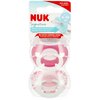Smoczek NUK Signature 6-18 m Różowy (2 sztuki) Rodzaj Silikonowe smoczki