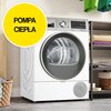 Suszarka BOSCH WQG233MSPL Funkcje Silnik inwerterowy, Wyświetlacz elektroniczny, Możliwość montażu na pralce, System suszenia pompą ciepła