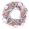 Stroik wielkanocny SASKA GARDEN Biało-szaro-różowy 24 cm 1032900