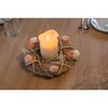Stroik wielkanocny SASKA GARDEN Biało-szaro-różowy 24 cm 1032900 Materiał wykonania Drewno