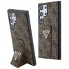 Etui GUESS Grip Stand 4G Triangle Strass do Samsung Galaxy S24 Ultra Brązowy Gwarancja 24 miesiące