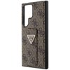 Etui GUESS Grip Stand 4G Triangle Strass do Samsung Galaxy S24 Ultra Brązowy Dominujący kolor Brązowy