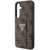 Etui GUESS Grip Stand 4G Triangle Strass do Samsung Galaxy S24 Brązowy Dominujący kolor Brązowy