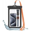 Etui wodoodporne TECH-PROTECT UWC9 Universal Waterproof Czarno-pomarańczowy