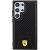 Etui FERRARI Carbon Stitched Bottom do Samsung Galaxy S24 Ultra Czarny Seria telefonu Galaxy S