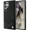 Etui BMW Signature Leather Crossing Lines Pattern do Samsung Galaxy S24 Ultra Czarny